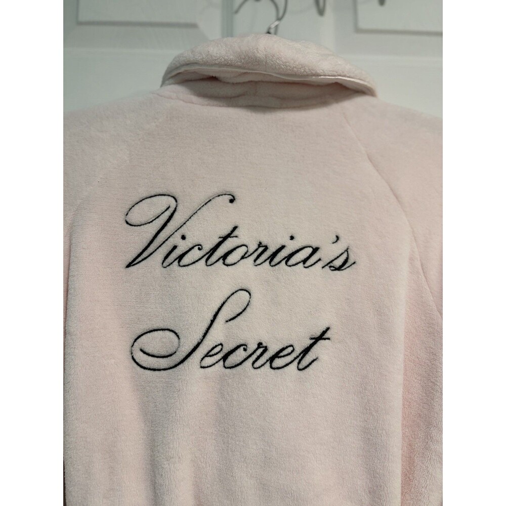 Victoria's Secret Plush Wrap Robe Size L 2pc Set Incl Adore Me PJ Lounge Pants - Picture 4 of 8